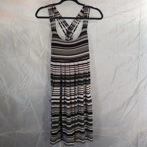 Calvin Klein Black & White Striped Dress